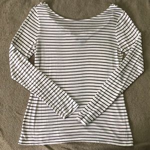 Long sleeved striped top